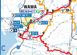 Wawa Snowmobile Trail Map l Stay at Outdoorsman Motel 705 856 40000